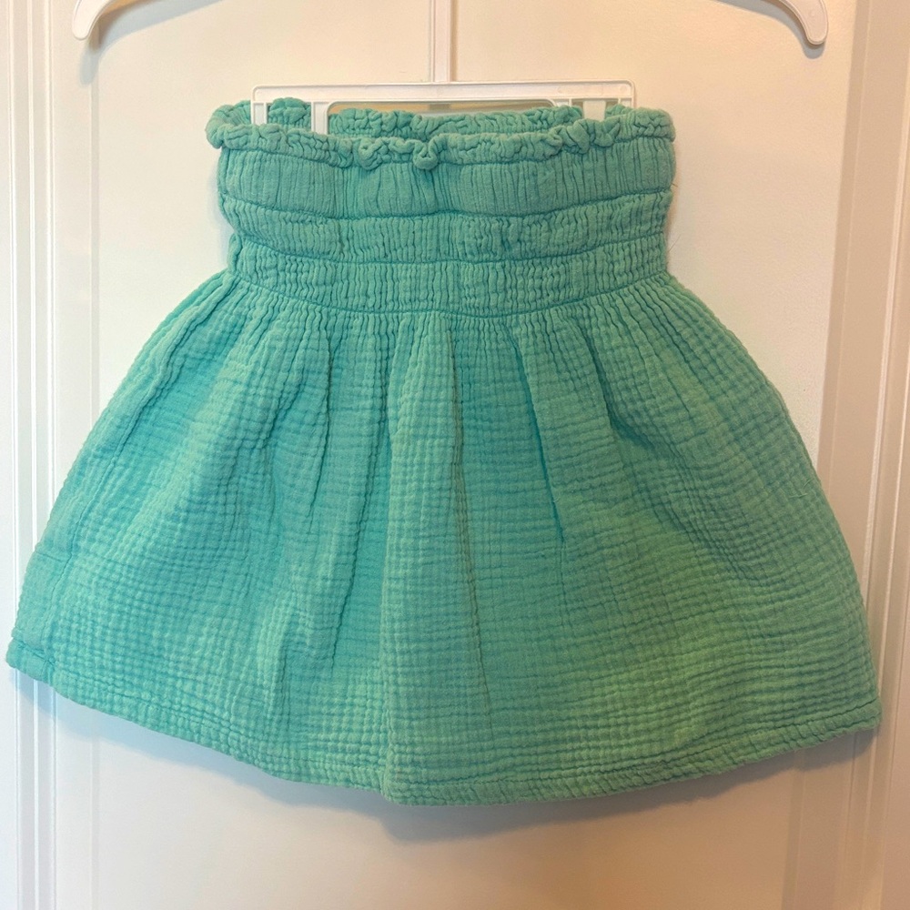 Hanna Andersson Teal Green Textured Skirt